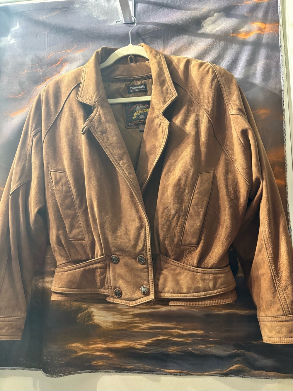 3M Thinsulate Tan Leather Women's Jacket